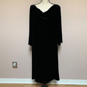Eileen Fisher Velvet Long Sleeves Dress Like New 1x